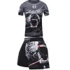 Kickboxing Rashguard Jiu Jitsu T-shirt + pantalon Kids 4 / PCS Set shorts MMA Muay Thai Boxing Jerseys BJJ