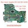 Moederbord geschikt voor Acer Aspire E5522 E5522G Laptop Moederbord DA0ZMB6D0 met CPU: A67310 A87410 A108700 100% Test volledig werk