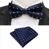 Bow Ties for Men Pocket Square Bowtie slips bröllopstillbehör kostym homme de luxe pour le mariage