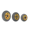3/4/5-Inch Furniture Caster Solid Rubber Tire Trolley Wheel Bearing Universal Muted Medical Bed Equipment Part Without Bracket
