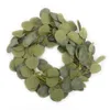 New Artificial Fake Eucalyptus Garland Willow Green Long Leaf Plants Greenery Foliage Wall Hanging Style Home Garden Decor