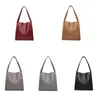 PU Tote Bag Large Capacity Trendy Shoulder for Girl Women Versatile Lady Purse Solid Color Shopping Handbag 240410