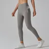 Calças ativas Alto treino de bulfeição elástica Tights Sports Legging Gym Fitness Waist Yoga Leggings para mulheres com bolsos laterais