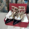 Дизайнерские высокие каблуки VT Сандалии формальная обувь лодыжки ремни римские заклепки черные обнаженные стриптиз