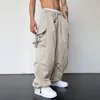 Herrbyxor överdimensionerade last fallskärm män streetwear vintage y2k hip hop wide ben joggers baggy casual trebants techwear