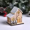 Kerst LED LICHT HOUTEN HOUS LIMEEN HUIST Merry Christmas Decorations For Home Diy Xmas Tree Ornamens Kids Gift Nieuwjaar