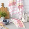 Pink gestreifte Flamingo Mikrofaser Küche Handtuch Tuch Tischgeschirr Haushaltsreinigung Handtuch Utensilien für Küche