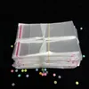 200pcs 6x8 6x13 7x9 8x10 9x11 9x13cm小型サイズ透明透明自己接着再生可能セロファンポリギフトジュエリーパッケージバッグ