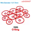 VMQ Rubber O Sealing Ring Gasket Silicone Washers for Vehicle Repair, Professional Plumbing, Air Gas Connections WD1.5/1.9mm