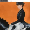 Klasik Modern Turuncu At Yarışı Tuval Baskı Posteri Giriş Yolu Büyük Boyut Ev Dekoru için Serin Duvar Sanat Resimleri