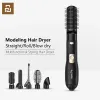 Brushes Youpin Pritech 5 In 1 Hair Dryer and Straightening Brush Hot Air Comb Automatic Curling Straight Dualpurpose Hair Styling Comb
