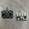 2024 New Fashion Womens CF Shoulder Bag Top Designer Pearl Chain Handbag Multi Color High Quality Wool Spin Single Shoulder bag