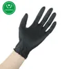 Gants jetables en nitrile noir nitrile, gants de jardin pour nettoyage à domicile, caoutchouc, nourriture de restauration, tatouage