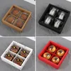 5/10/20 stks Eier Dooier Crisp Cookie Baking Packing Box Lade Type Frosted PVC Mooncake Cake Giftboxes Mid-Autumn Party Gunsten