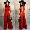 Women's Two Piece Pants Solid Birthday Set Women 2024 Sleeveless Slim Top Loose Wide Leg Suits Elegant Party Club Outfits Matching Sets