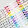 12pcs Milch Liner Stifte Set Dual Side Fett feiner Tipp schützen Augen milde Farbschwerer Marker Zeichnung Office School A6103