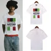 USA 24SS Tshirt Men Mency Fancy Letter Print Tee Women Skateboard Firt Firt 0410