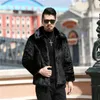 2021 New Autumn Winter Men Faux Fur Mink Outwear h Fluffy Solid Coat Male S-6xl Warm Stand Casual Overcoat W53