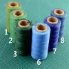 Multicolor Durable 240 Meters 1mm 150D Flat Leather Waxed Thread Cord for DIY Handicraft Tool Hand Stitching Thread High Quality