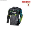 Koszulki rowerowe Topy Bat Kids Downhill Jersey Long Sleeve Jersey Mountain Bike Offroad DH Motocykl Dziecięce Koszulka Kids Jersey Y240410