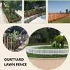 6pcs Garden Fence Rot Proof Wood Picket Back Fence Courtodoor Flower Lawn Grass Fence Piquet Garde de clôture Decor