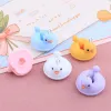 10 PCS/PACK 3D Duck Yüzme Dairesi Reçine Cazibeleri Küpe için Komik Sevimli Hayvan Kolyeleri Diy Takı Yap