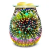 3D Star Glass Electric Wax Melt Warmer With LED Light Wax Burner Melter Fragrance Warmer For Home Decor Essent Oil Burner