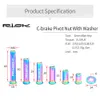 Риск велосипеды C Тормозной суппорт GR5 (TC4) Титановый дорожный велосипед C Зажимы фиксированные гайки с шайбой M6 x 10/15/20/25/30/40 мм.