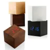 Moderne houten kubus digitale led thermometer timer kalender bureau wekker bureau bureau bureau keuken accessoires compacte retro nodic