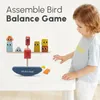 Balanço Kid Balance Block empilhado Toy de madeira Montessori Balance -Balance Tower Tower Habilidades finas Motor Motor Educational Activity Toy