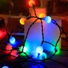 5M 7M 12M Ball Solar LED String Lights Outdoor Street Garland Solar Lamps Patio Light For Waterproof Fairy Garden Party Decor