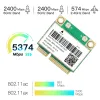 CARDS WIFI 6E 5374MBPS MINI PCIe WiFi Card AX210 BT 5.3 TRI BAND 2.4G/5G/6GHz 802.11ax Wireless Network för Desktop/Laptop Win 10/11