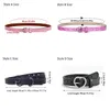 Belts Adjustable synthetic leather sequins for children alloy buckle for girls solid color shoulder strap fashionable new womens strapC240410