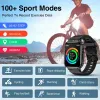 Watches Lige Smartwatch 1.95 inç ekran Sağlık İzleme İP68 Su Geçirmez Spor Fitness Akıllı Saat Erkekler İçin Kadınlar Reloj Hombre