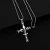 CH Designer Kreuz Anhänger Halskette Chrome Schädel Herren vielseitige Accessoires Street Persönlichkeit Leichtmetallschmuck Pullover Kette Liebhaber Geschenk Sanskrit N O72J E1HR