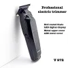 Trimmers v 972 grabado para el cabello lcd exhibición digital digital para hombres empuje eléctrico de peluquería de 1400 mAh Long Life Cabellado
