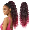Extensions de cheveux en queue de cheval profonde Synthétique Charming Hairnet Nettail pour femmes Festival Festival Festival Curly Wave Pliée 16 22inch