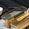 Garrafas de armazenamento Recipiente de macarrão contêineres de alimentos multiuso espaguete de macarrão com caixa translúcida de frutas vegetal selada