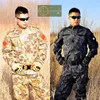 Men Airsoft Ghillie Suit Combat Long Sleeve Field Jackets Coat Cargo Pant Military BDU Tactical Uniform Clothes Set For hunting