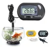 Termómetro de pescado LCD Acuario digital Medidor de temperatura del agua Aquario Temperio acuático Alarma Suministros con sucker