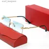 Solglasögon designer solglasögon för kvinna mens leopard panther orm ram metall kantfria solglasögon som driver strandspegel polaroid vintage r6u8jy2404136u8j