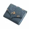 fi Women Short Wallets PU Soft Printed Belt Buckle Tri-fold Short Wallet Student Coins Women Coin Purse Carteras Para Mujer z7HI#