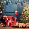 Kalendarz adwentowy torby na prezenty świąteczne z 1-24 Naklejki numeru adwentowego dla dzieci dorosłych