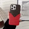 Ретро телефон Дизайнер корпуса iPhone для iPhone 15 Pro Max Case Apple iPhone 14 Pro 13 12 Pro Max 11 XR XS XS Max 15 Plus держатель карты монограммы монограмма монограмма монограмма монограмма монограмма монограмма