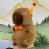 Plush -poppen capybara pluche pop schattige capibara anime pluizig speelgoed kawaii pluche pop gelukkige verjaardagsmeisje zacht vuldier cadeau j240410