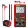 Smart Tester Digital Multimeter Flashlight M118A with NCV Data Hold Mini Auto Mmultimetro True Rms Tranistor Meter