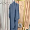 Roupas étnicas muçulmanas pretas abaya com hijab para mulheres jilbab ramadan roupas longas roupas de oração islâmica dubai kaftan modest abayas manto