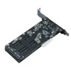 Cartões PCIE 10G Card de rede com 2 M.2 NVME SSD 2280 Slot AQC113C Chip de controle principal para laptop PC sever 10g M2 NVME Cartão