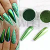 8pcs Metal Mirror de uñas Glitter Juego de polvo de color espejo brillante Camas cromados Pigment Polvo Gel Polaco Decedente Decoración Bes06