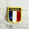 France National Flag Haftery Patches Badge Tarcza i kwadratowy styk kształtu jeden zestaw na dekoracji plecaka z tkaniną